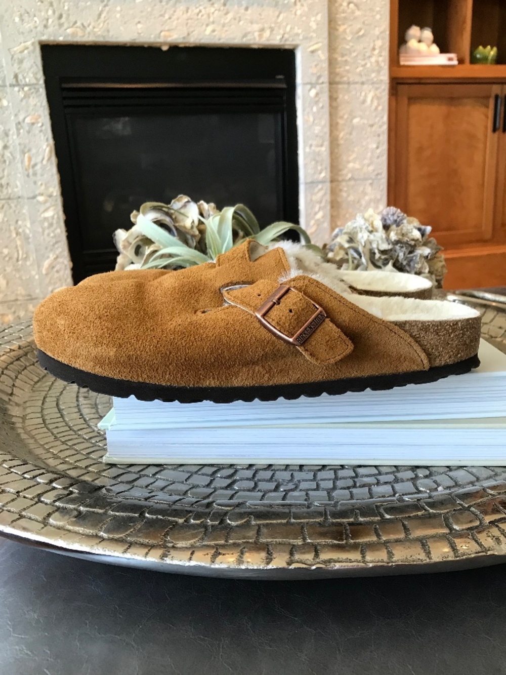 BOHO-CHIC 🔥BIRKENSTOCK BOSTON SUEDE SHERLING COMFY CLOG - Picture 5 of 13